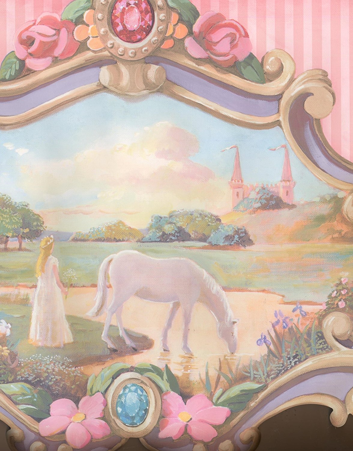 Pinks York Wallcoverings YK0195BDSMP York Kids IV Princess Castle 8-Inch x 10-Inch Memo Sample Wallpaper-Borders Pinks York Wallcoverings YK0195BDSMP York Kids IV Princess Castle 8-Inch x 10-Inch Memo Sample Wallpaper-Borders